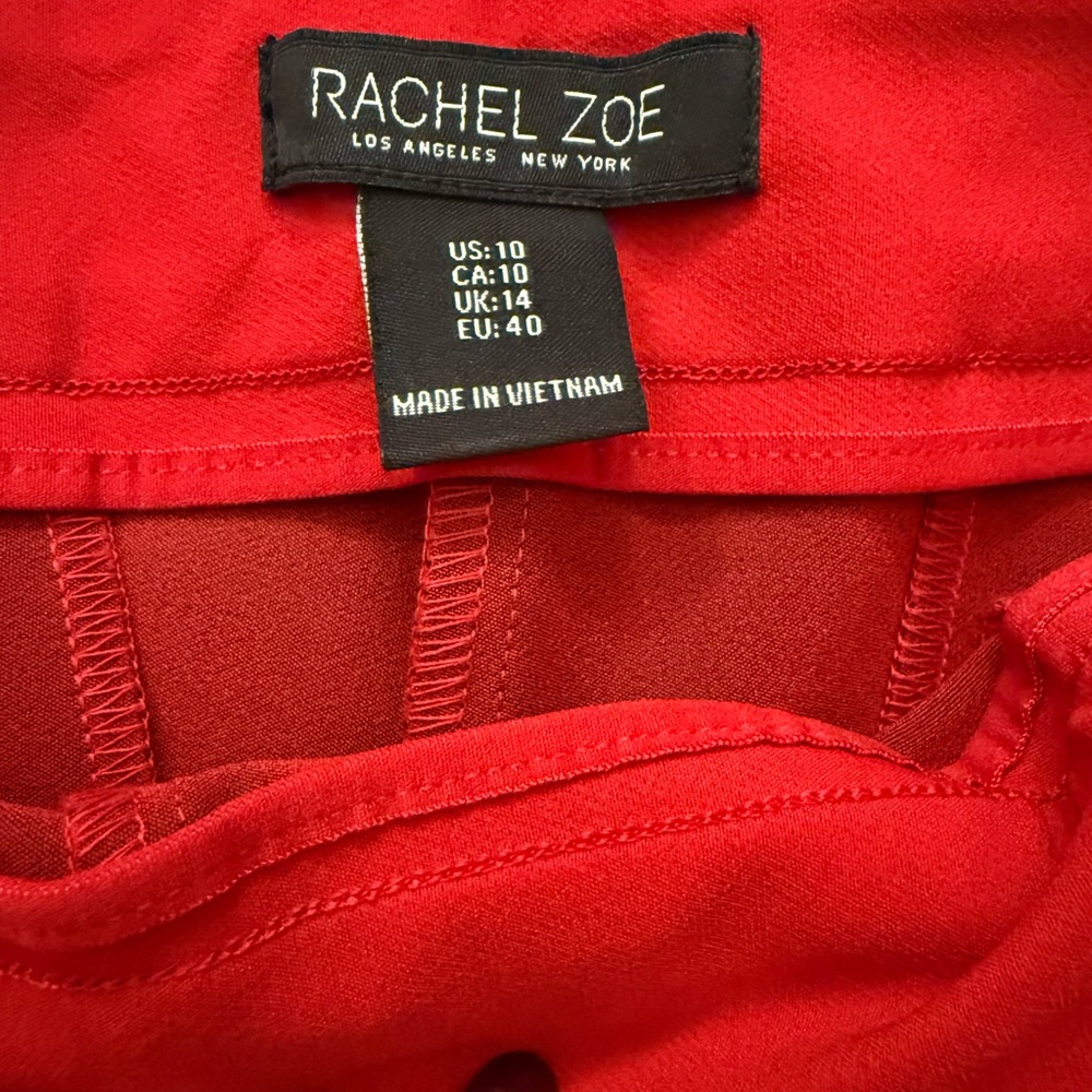 Rachel Zoe Red Straight Leg Pants - Picture 3 of 3